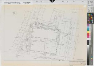 Münster (Münster) Hörsaalgebäude der Universität am Hindenburgplatz Blatt 1 Lageplan 1968 1 : 200 54 x 80 kol. Pause Staatshochbauamt für die Universität Münster 54.01