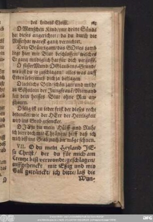 VII. O du mein Heyland Jesu Christ ...