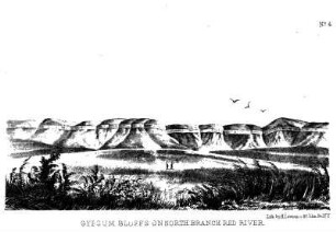 Gypsum Bluffs on north branch of Red river