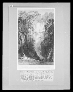 Wanderungen im Norden von England, Band 2 — Bildseite gegenüber Seite 52 — Barrow Fall, near Derwent Water