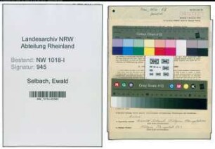 Entnazifizierung Ewald Selbach , geb. 07.04.1904 (Meister)