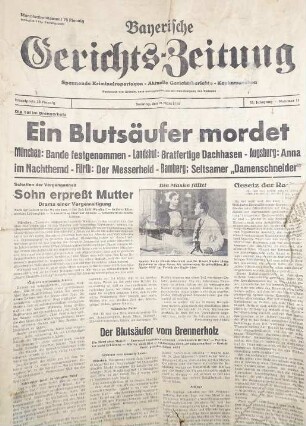 Bayerische Gerichtszeitung 19. März 1950