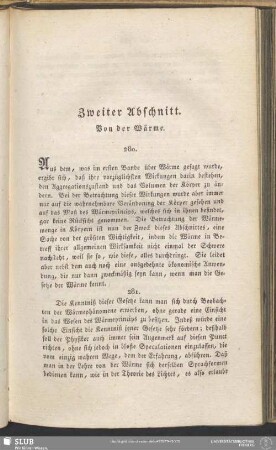 Zweiter Abschnitt. Von der Wärme