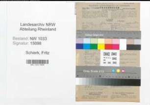 Entnazifizierung Fritz Schierk , geb. 06.11.1893 (Polizeiinspektor)
