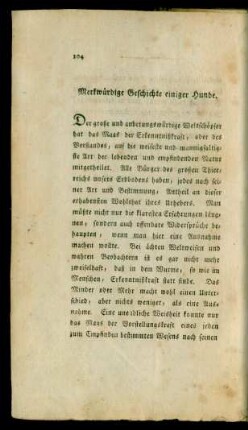 Merkwürdige Geschichte einiger Hunde.