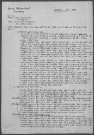 Weil der Stadt: Inspektionsbericht 1953