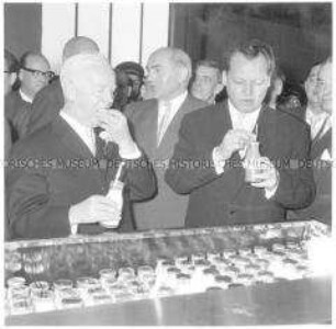 Eröffnung der "Grünen Woche" mit Bundespräsident Heinrich Lübke und Bürgermeister Willy Brandt