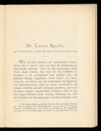Dr. Louis Spohr
