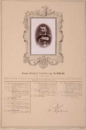 Bildnis von Franz von Zychlinski (1816-1900)