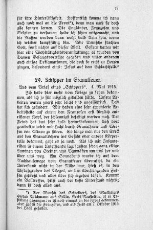 29. Schipper im Granatfeuer.