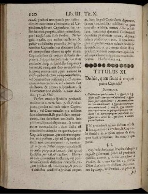 Titulus XI. De his, quae fiunt a maiori parte Capituli?