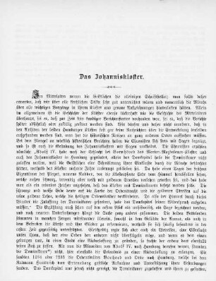 Das Johanniskloster.