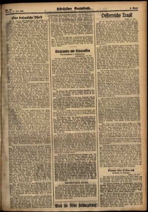Zweite Ausgabe vom Freitag, den 27. Juli 1934.