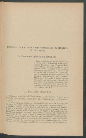 Rasgos de la vida y opiniones de un mejicano ilustre