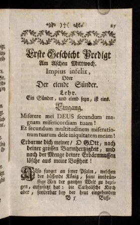 25-47, Erste Geschicht-Predigt