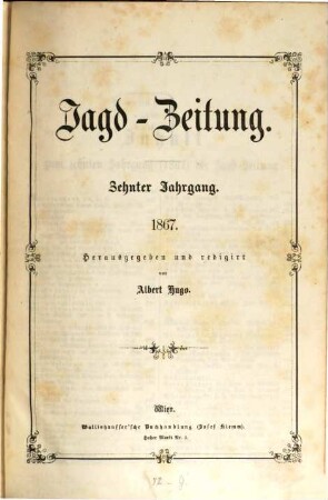 Jagd-Zeitung. 10. 1867