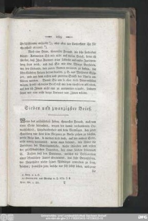 Sieben und zwanzigster Brief.