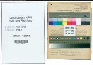 Entnazifizierung Helene Richtler , geb. 17.04.1907 (Haendlerin)