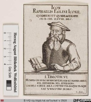Bildnis Raphael Egli (lat. Iconius)