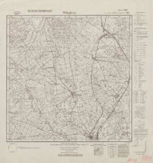 2591 (alte Nr.: 1187) Willenberg (Nord), Meßtischblatt (4cm - Karte)
