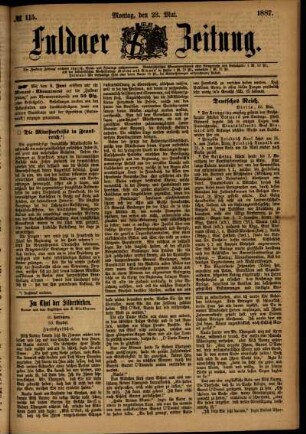 Ausgabe vom Montag, den 23. Mai 1887.