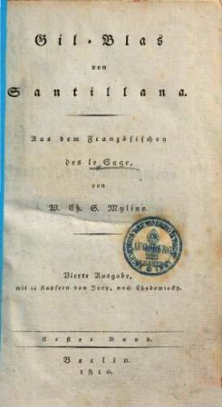 Gil-Blas von Santillana, 1. Bd.