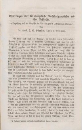 691-715 Bemerkungen über die evangelische Rechtfertigungslehre und ihre Geschichte