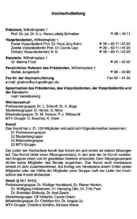 Hochschulleitung