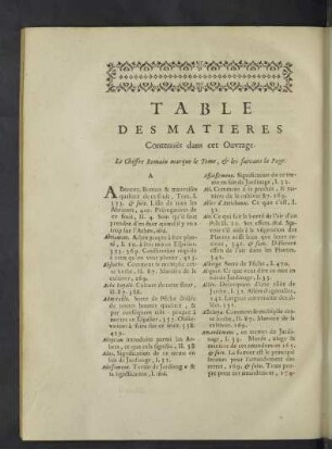 Table des matieres