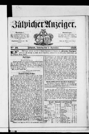 Zülpicher Anzeiger. 1867-1868