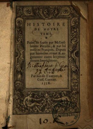 Histoire de notre tems