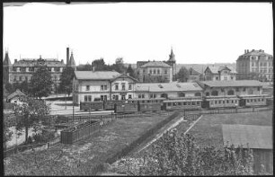 Wilsdruff. Bahnhof mit Eisenbahnzug