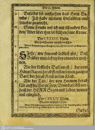 Der CXXXIV. Psalm