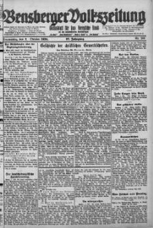 Bensberger Volkszeitung. 1907-1929