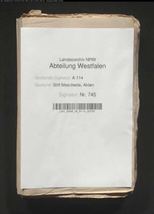 Korrespondenz verschiedener Pröpste (z.T. Bruchstücke), meist in Lehnsangelegenheiten