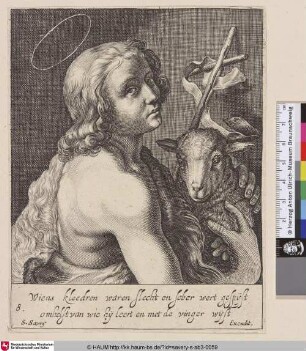[Der heilige Johannes mit Lamm und Kreuz; John the Baptist holding a sheep and crossed staff]