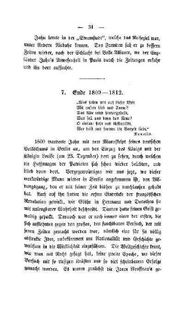 7. Ende 1809-1812