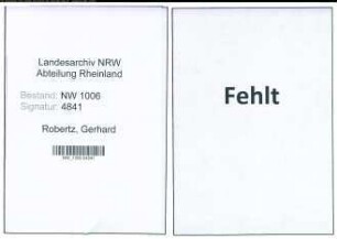 Entnazifizierung Gerhard Robertz , geb. 02.03.1906 (Landwirt)