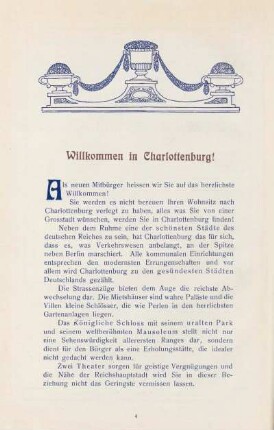 Willkommen in Charlottenburg!