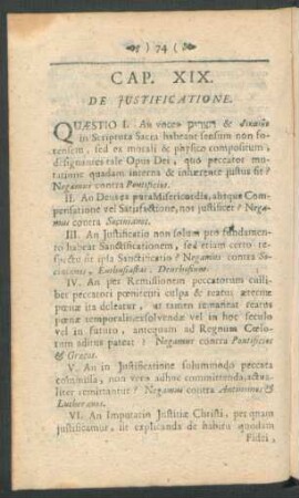Cap. XIX. De Justificatione.