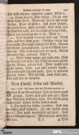 Vom Christl. Leben und Wandel.