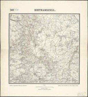 Meßtischblatt 761 : Dietramszell, 1890