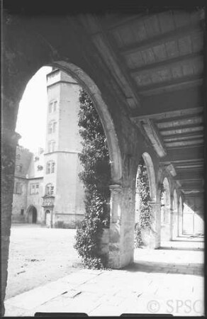 Weilburg an der Lahn, Schloss, Hochschloss, Schlosshof.