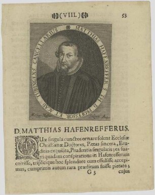 Bildnis des Matthias Hafenreffer