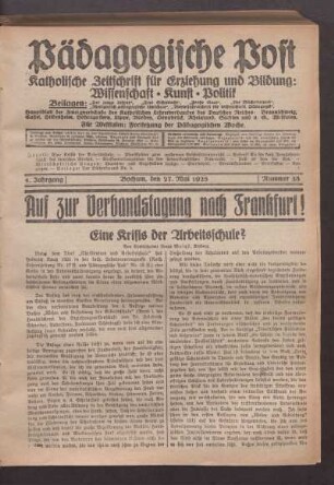 ¬Eine¬ Krisis der Arbeitsschule?