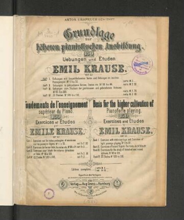 H. 1: Übungen mit liegenbleibenden Tasten und Übungen im leichten Passagenspiel : No. 1 - 55