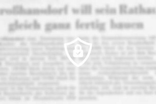 Großhansdorf will sein Rathaus gleich ganz fertig bauen