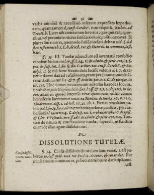 De Dissolutione Tutelæ.