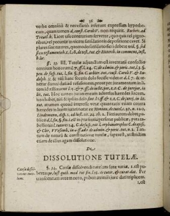 De Dissolutione Tutelæ.