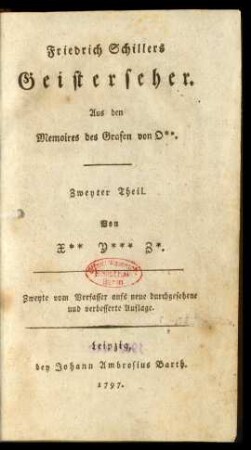 T. 2: Friedrich Schillers Geisterseher